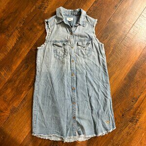 TRUE RELIGION Denim Sleeveless Mini Dress NWOT (S)